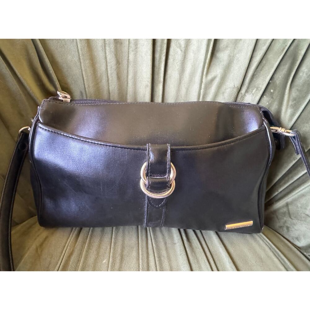 Liz Claiborne Y2K Baguette Bag Black Minimalist 90s